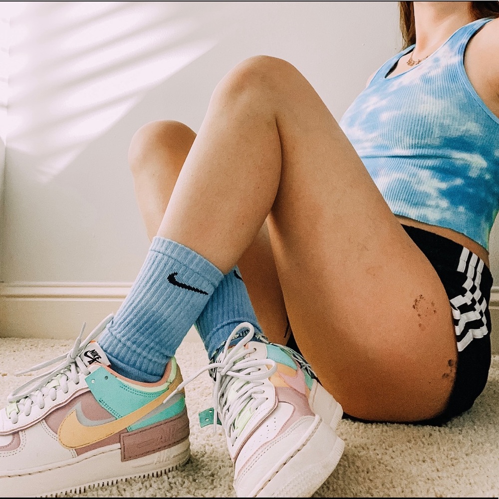 Blue custom Nike Elite Socks